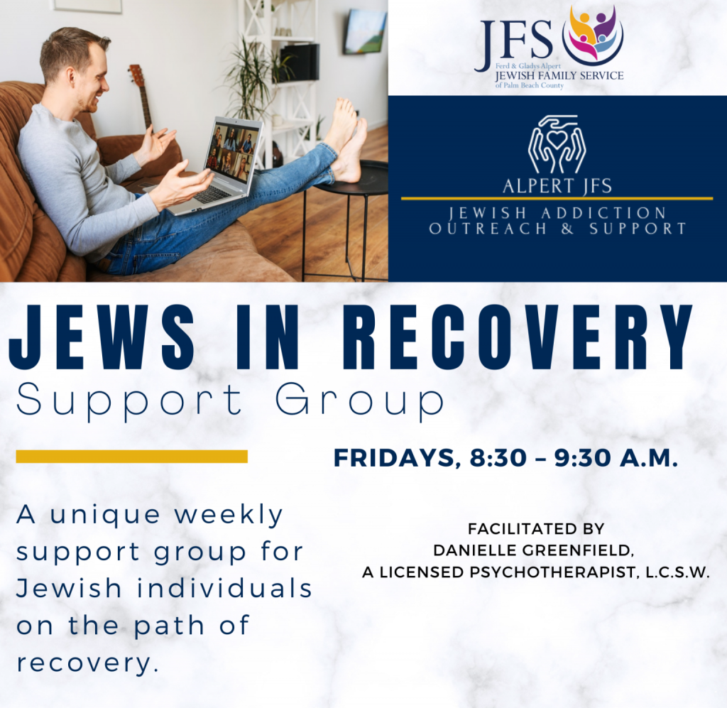 Jews in Recovery Support Group Alpert Jewish Family Service