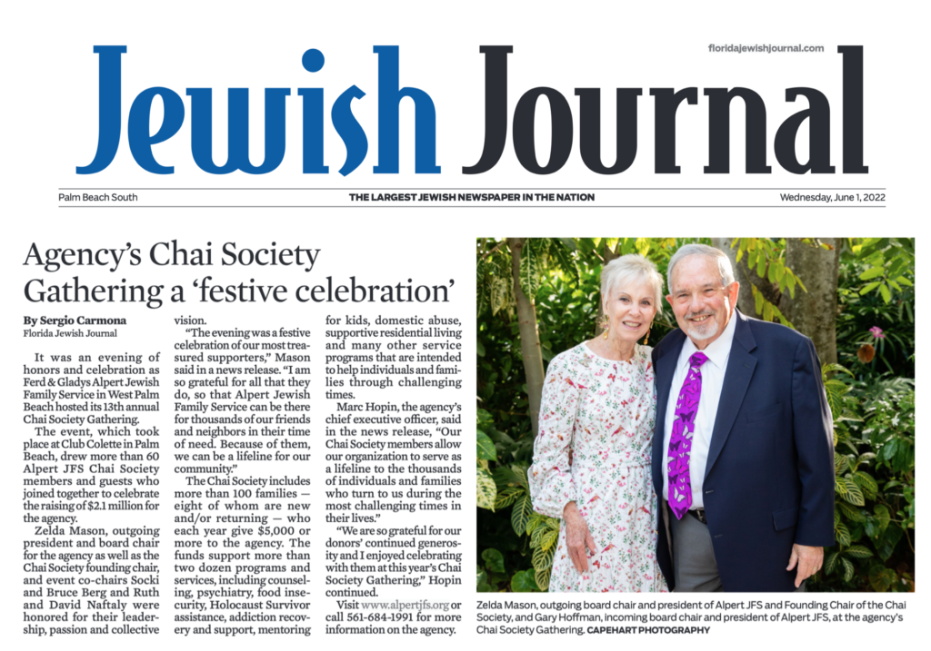 Chai Society Gathering in Jewish Journal
